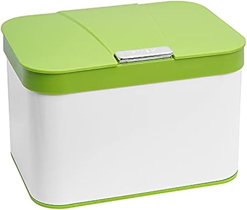 Compost - Contenedor para encimera de cocina (1.13 galones/4.3 litros), tapa verde