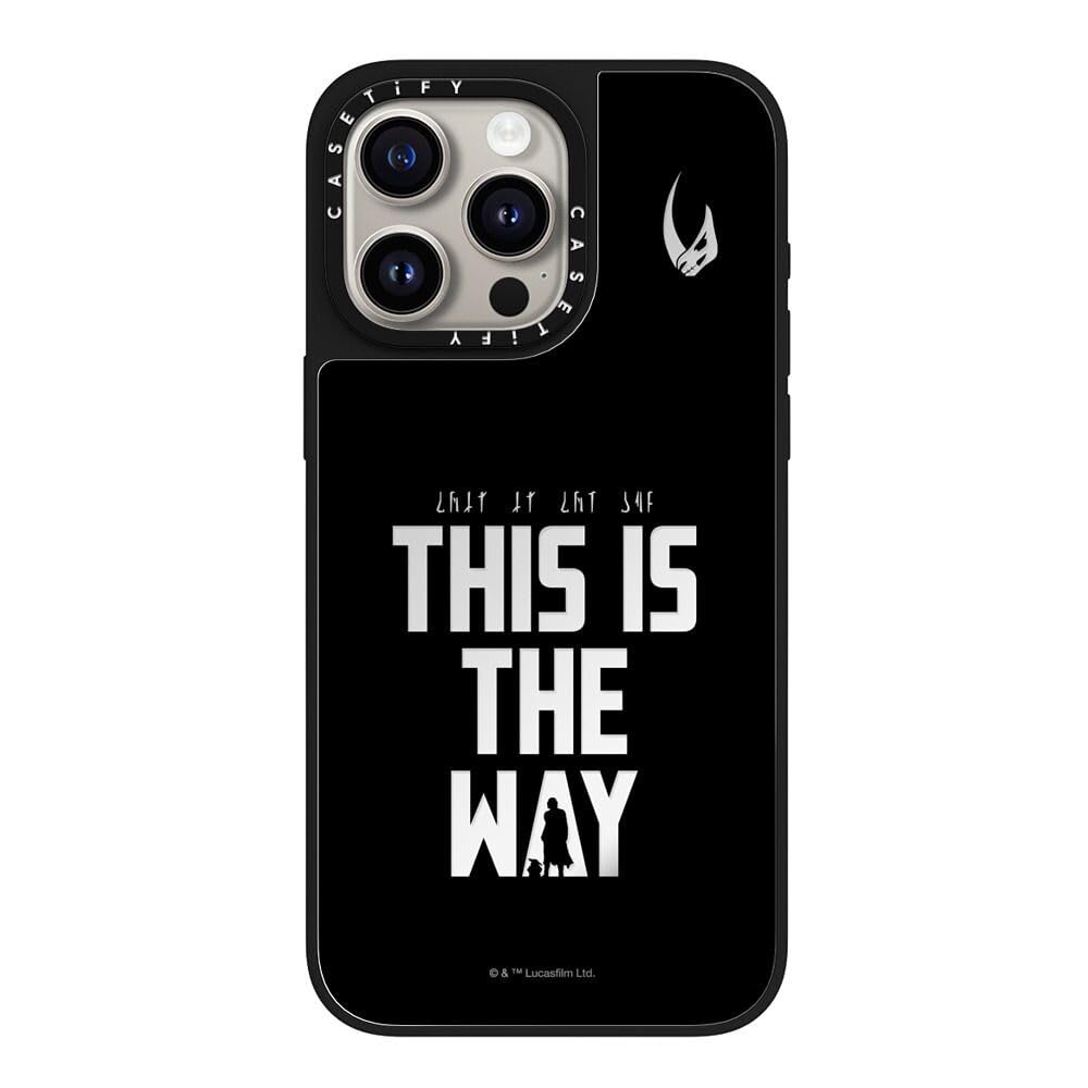 CASETiFY Capa espelhada para iPhone 15 Pro Max [Mandalorian Co-Lab
