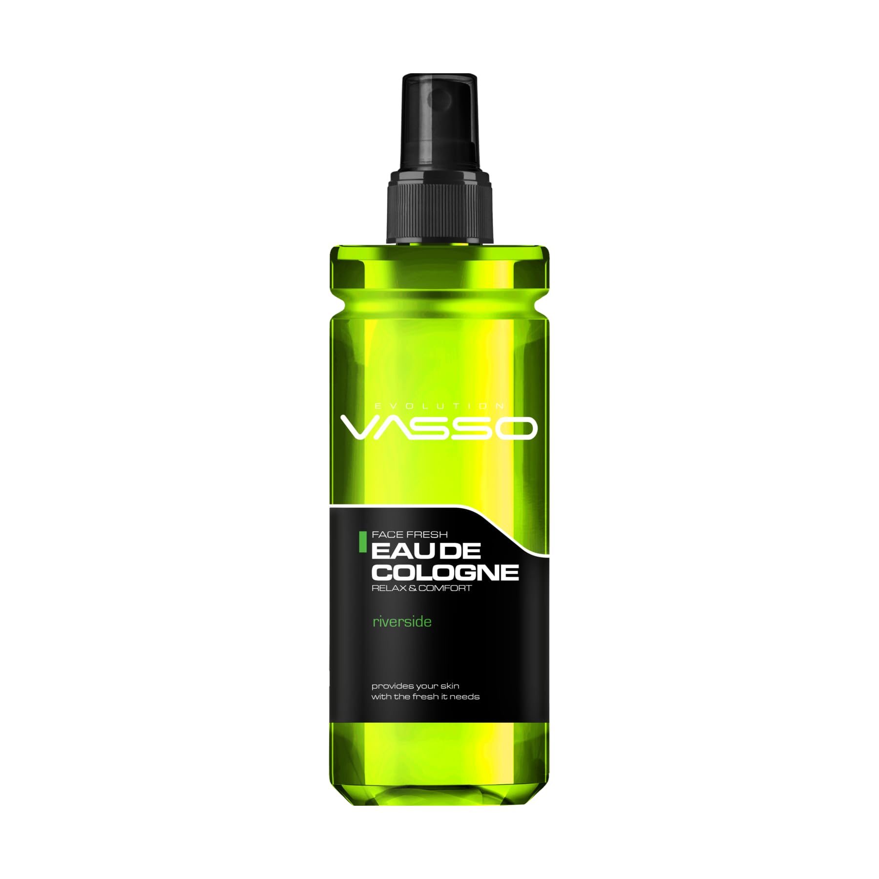 Vasso Aftershave Cologne Riverside 370 ml | Eau De Cologne Invigorating Freshness | Long-Lasting Scent for Daily Use
