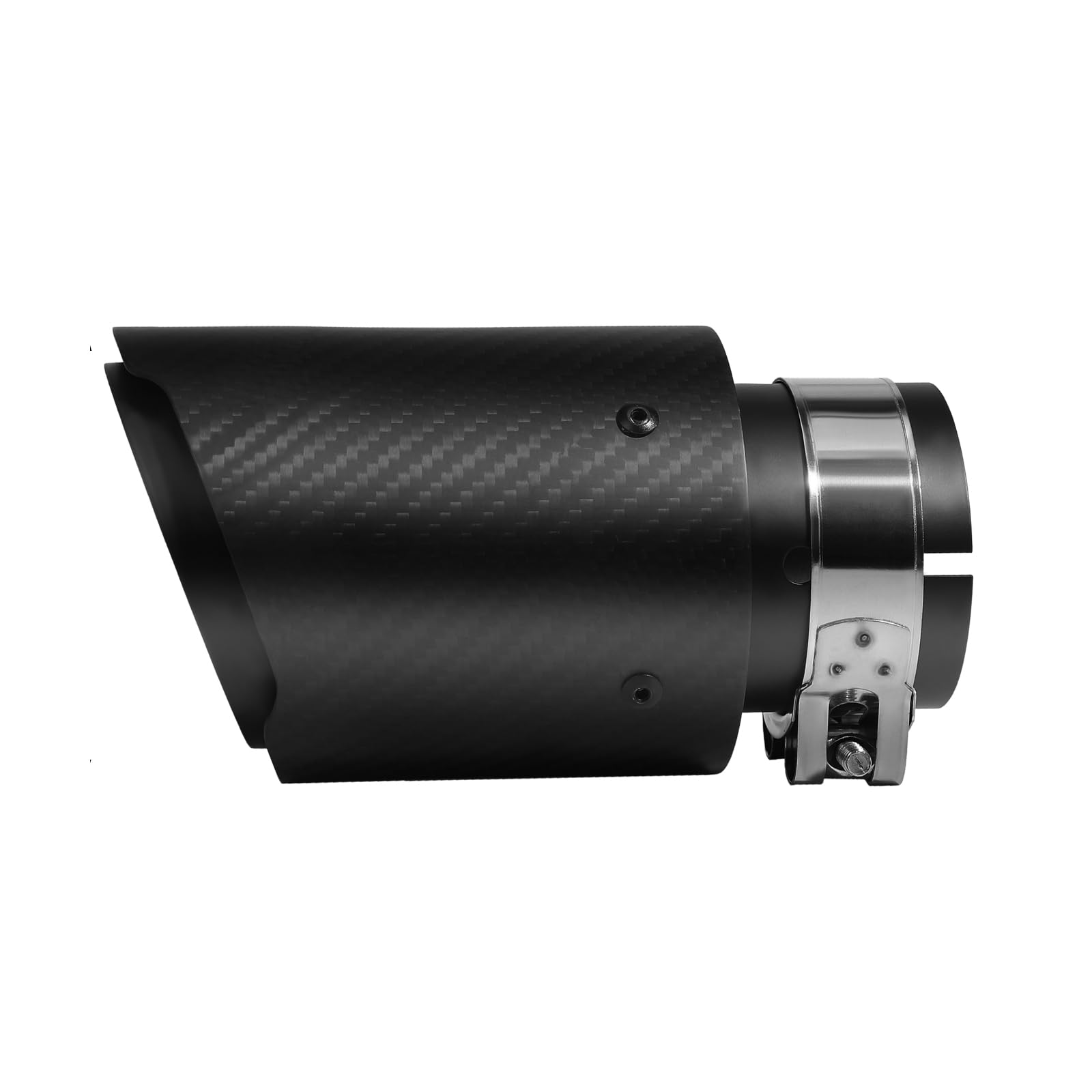 63 mm (2,5") wlot końcówek wydechowych ze stali nierdzewnej i włókna węglowego Wylot powietrza w samochodzie Wylot powietrza 89 mm (3,5 cala) - Zestaw 2 szt. (czarny mat)
