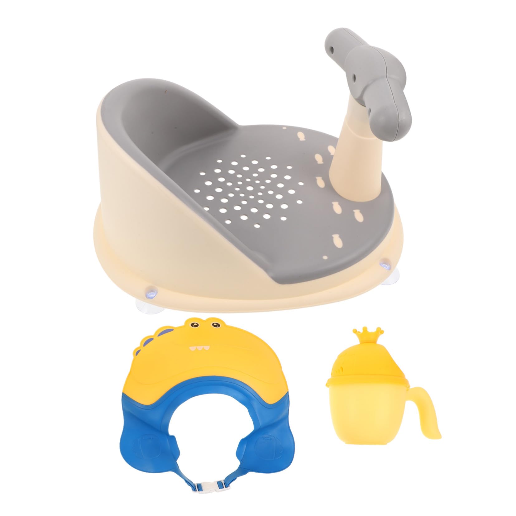 Hohopeti Asiento de Baño para Niña Antideslizante Silla Elevada para Recién Nacido y Soporte Ajustable para Baño Seguro y Cómodo Portátil y Fácil de Limpiar