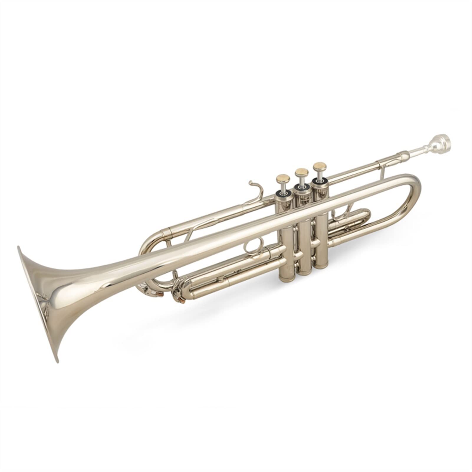 Anfänger Trompete Silber B Flach Lackiertes Gold-Messing-Trompeten-Musikinstrument