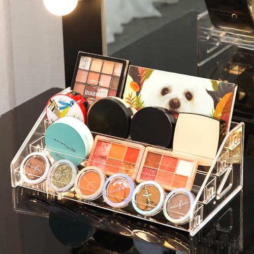 Image of JessLab Nail Polish Organizer, 4-Tier Clear Acrylic Sunglass and Essential Oil Holder, Makeup Organizer for Bathroom Vanity Countertop
