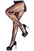 FIYOTE Women's Sexy Charming Floral Pattern Fishnet Pantyhose (One Size, Black)