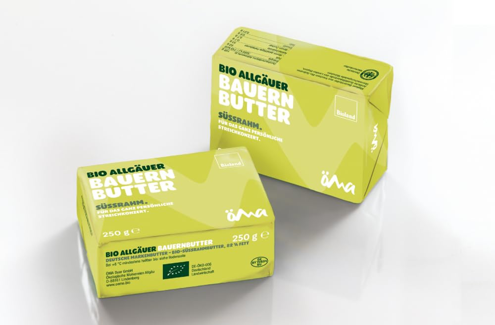 ÖMA Allgäuer Bauernbutter Süßrahm, Bioland - SB 6 x 250 g
