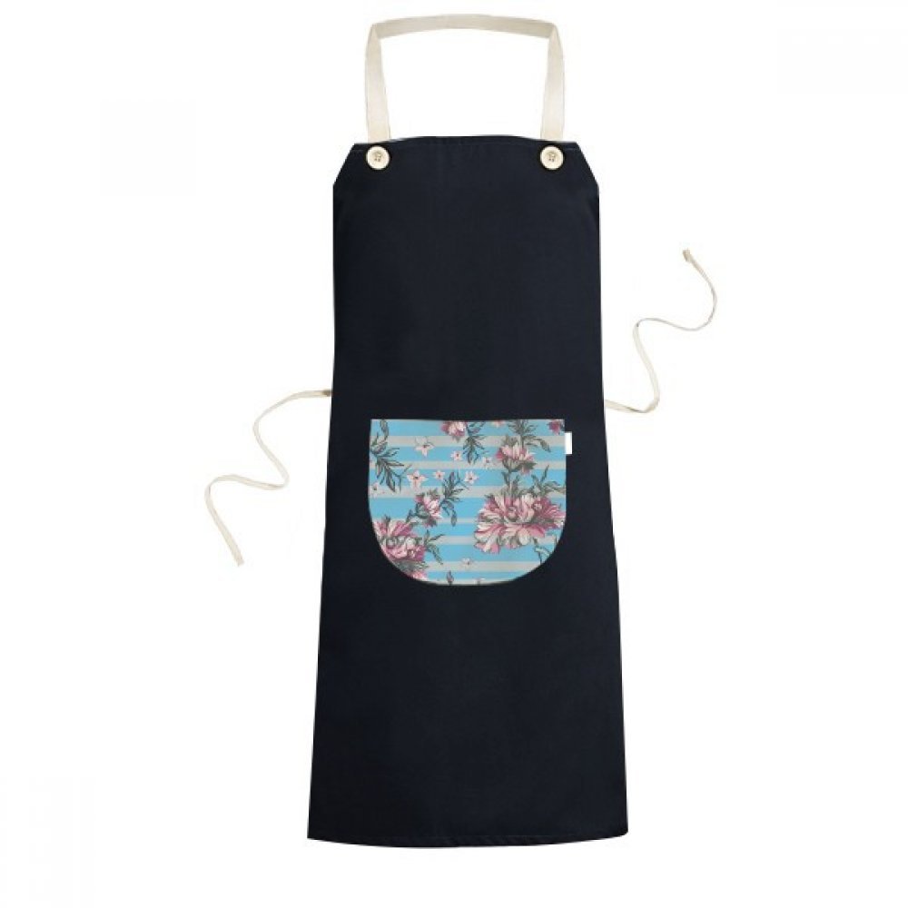 Tablier de cuisine rhododendron noir : cadeau idéal pour homme et femme