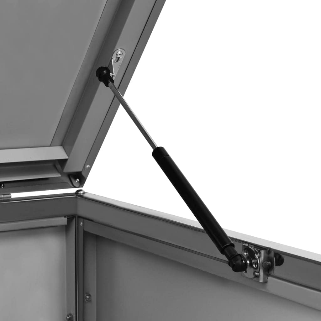 KOIECETA Mülltonnenbox für 4 Tonnen Müllbox Mülltonnenverkleidung Mülltonne Mülltonnenbox Müllcontainer Gerätebox 240L Anthrazit Edelstahl, V-1495