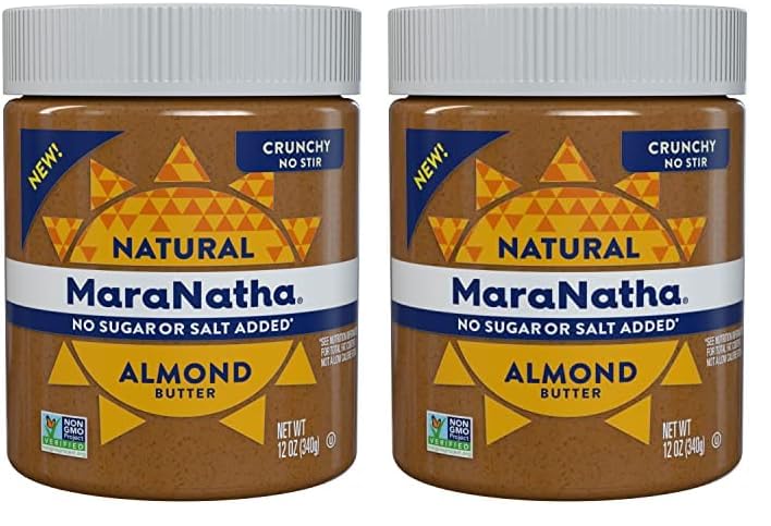 MaraNatha No Stir No Sugar or Salt Added Crunchy Almond Butter, 1...