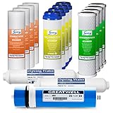 iSpring F15-500 2-Year Replacement Supply Water Filter Cartridge Pack Set for RCS5T 500GPD Tankless Reverse Osmosis RO Filtration System