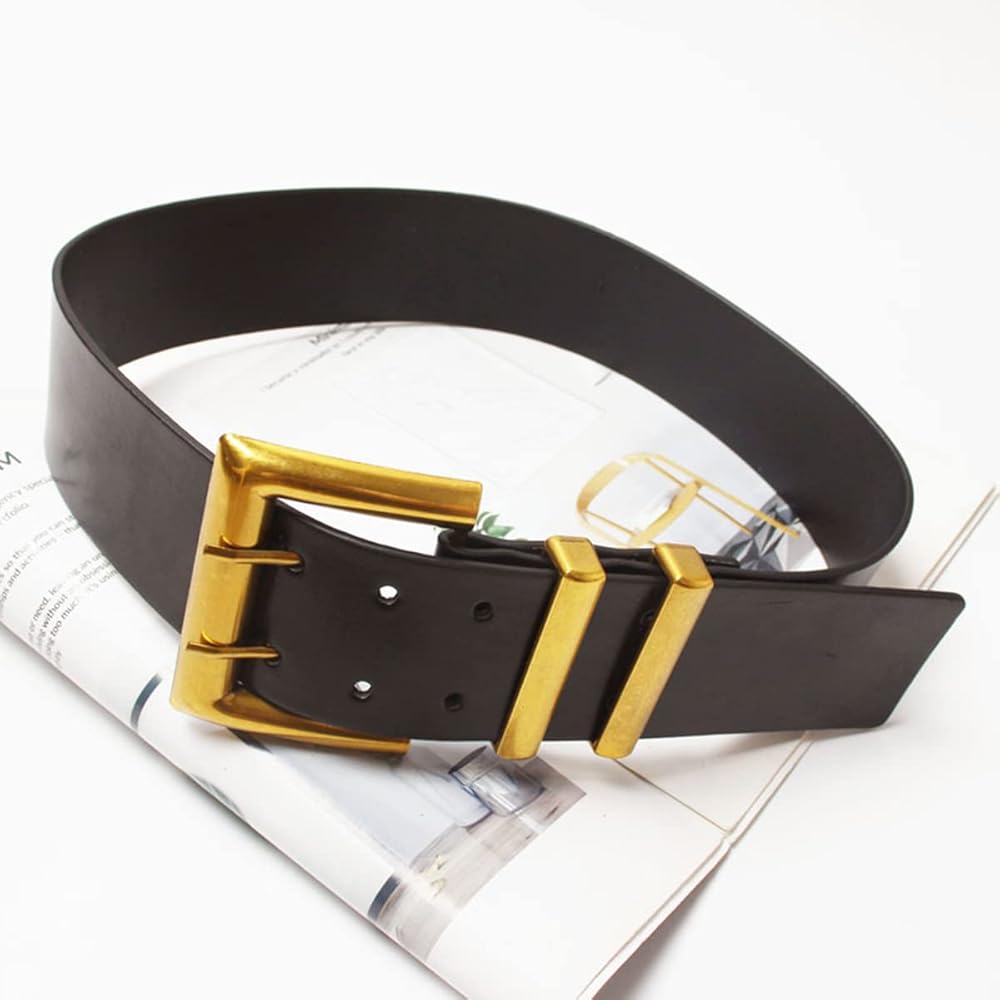 【ARGUE】LONG LONG LETHER BELT/BLACKxGOLD ARGUE】LONG LONG LETHER BELT/BLACKxGOLD