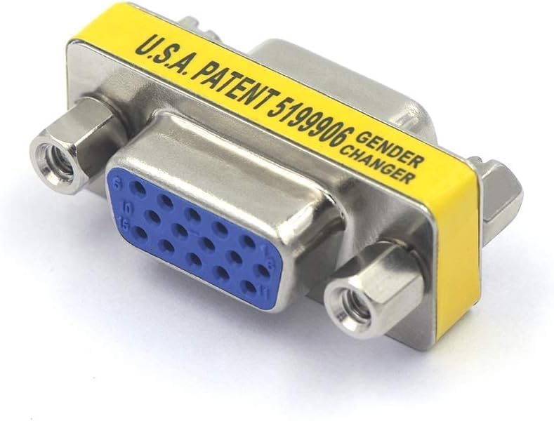 VCE VGA Female to Female Adapter, HD15 SVGA VGA Gender Changer, 2-Pack