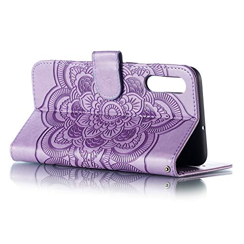 Emaxelerr Lg Velvet 5G Case Stylish Premium Pu Leather Wallet Cover Magnetic Shockproof Flip Case With Kickstand Credit Cards Slot For Lg G9 / Lg Velvet 5G / G90 Sunflower Purple Ld #TOP3