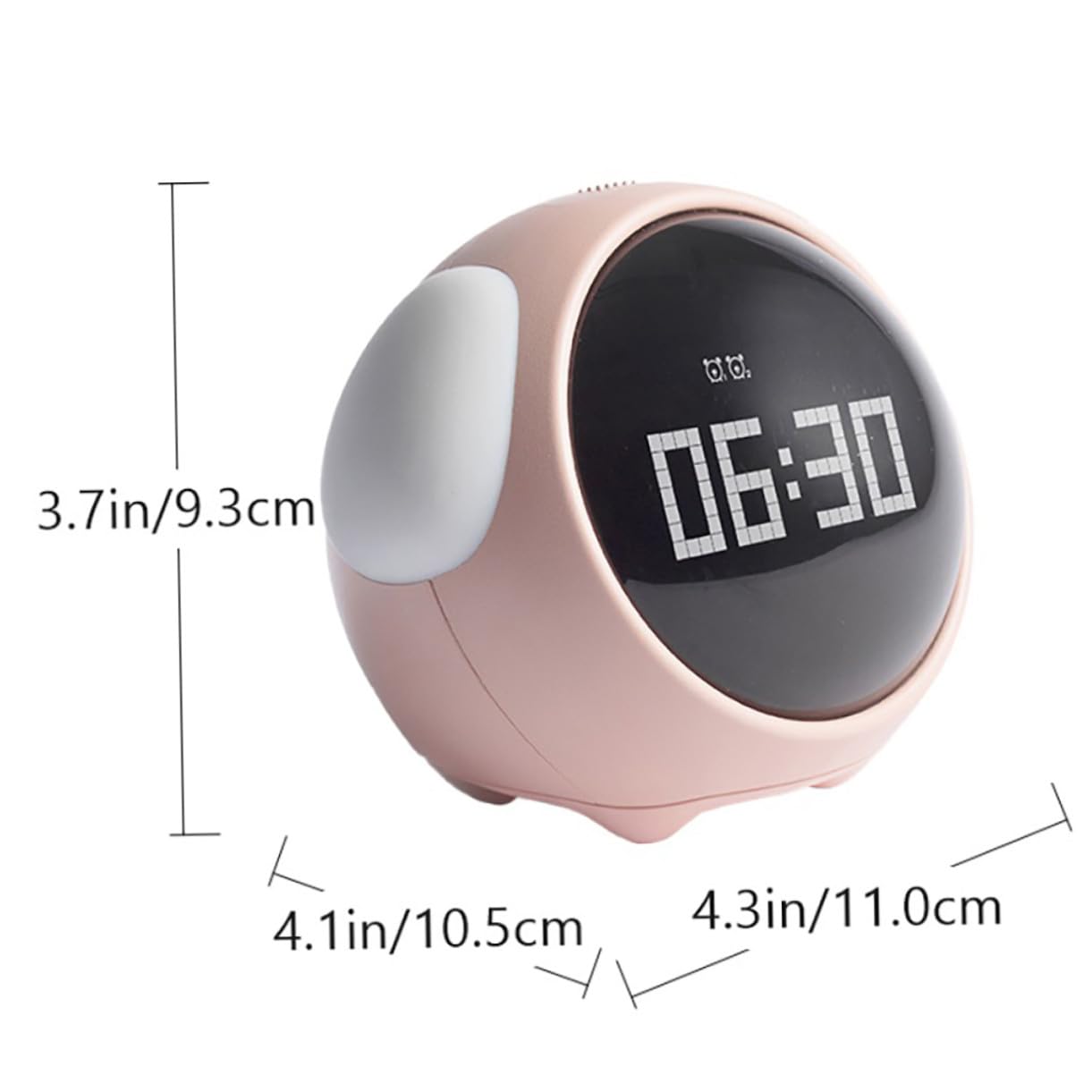 Reloj Despertador Digital Infantil LED con Expresiones Pixeladas Activada por Voz Alarmas Ajustables para Niñas