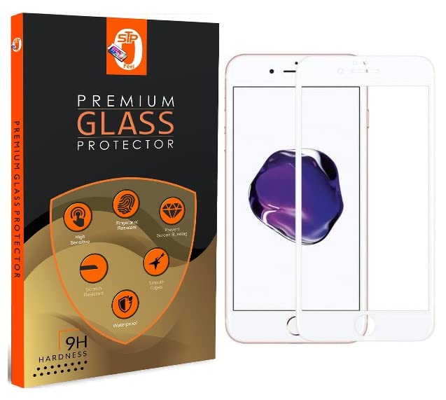 Screen Protector For iPhone 7 / iPhone 8 (4.7 Inch, Black, Pack of 1) HD Clear, Bubble-Free, Anti-Scratch Full Protection Tempered Glass with Easy Installation Kit