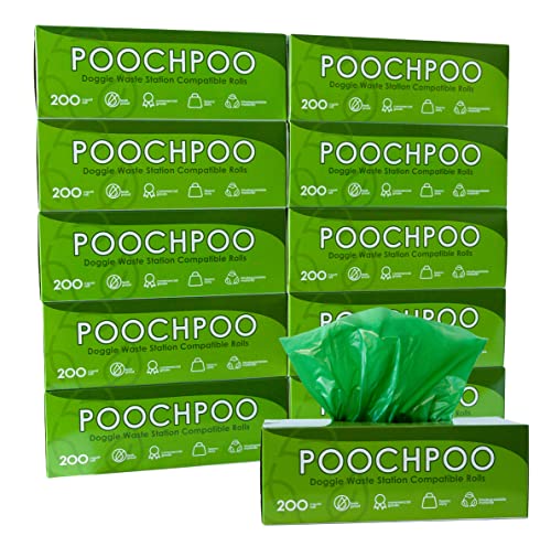 Case of 2000 Eco-Green Pet Waste Station 200 Bags on Roll (10 Rol...
