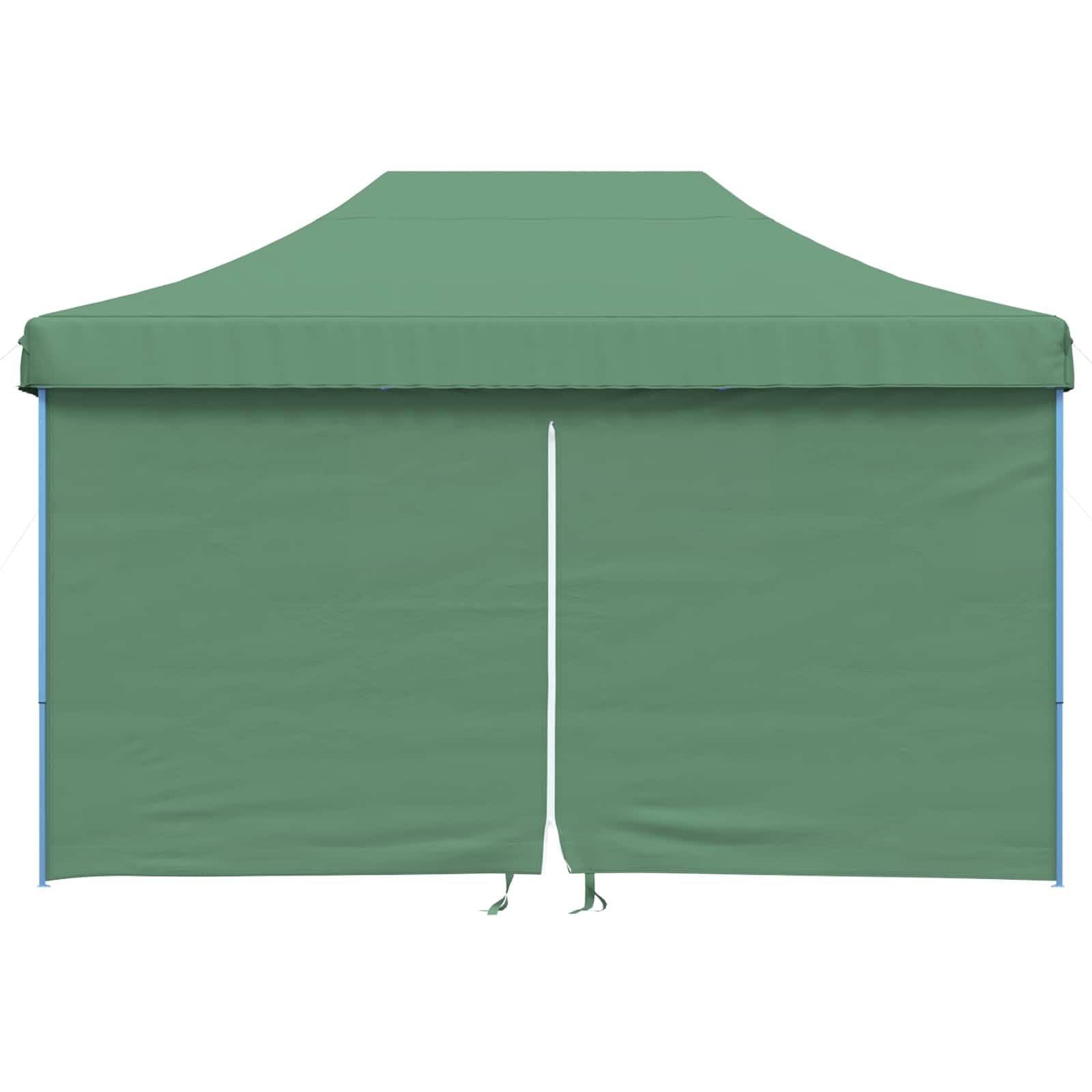 Party-Zelt Grün 292 x 440 x 315 cm aus Oxford-Stoff mit pulverbeschichtetem Stahlrahmen und dreistufiger Höhenverstellung für Garten Terrasse Balkon Outdoor-Sonnenschutz