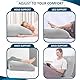 Aufblasbares Beinkissen Keilkissen - Hochwertiges Memory Foam Beinerhöhungskissen für Durchblutung, Schwangerschaft, Rückenschmerzen - Orthopädisches Lagerungskissen für Bett, Krankenhaus, Sofa (Grau)
