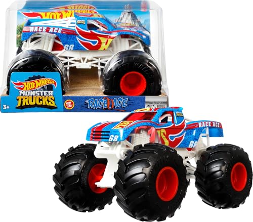 Hot Wheels Monster Trucks 1:24 Scale Vehicles Collectible Die-Cast Metal Toy Trucks with Giant Wheels & Stylized Chassis Gift for Kids Ages 3 Years Old & Up
