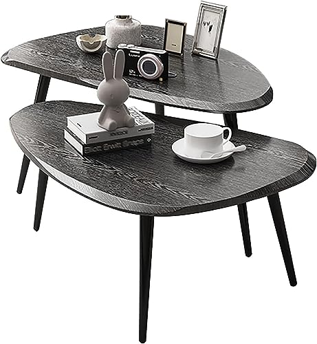 Ensemble de 2 tables basses gigognes, mélange créatif de tables