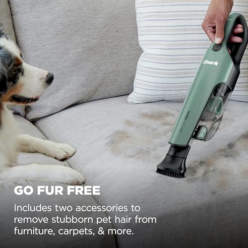 Shark UltraCyclone Pro Cordless Handheld Vacuum, Powerful Suction, Handheld Vacuum for Car & Home, Crevice Tool, Scrubbing Brush, Lightweight, XL Dust Cup, Black/Green, CH901 by Shark - Used condition - Image 5