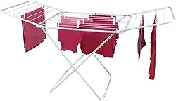 Varal De Chao Maxi Grande Branco 25kg Roupas 174 CM Com Abas Original Mor