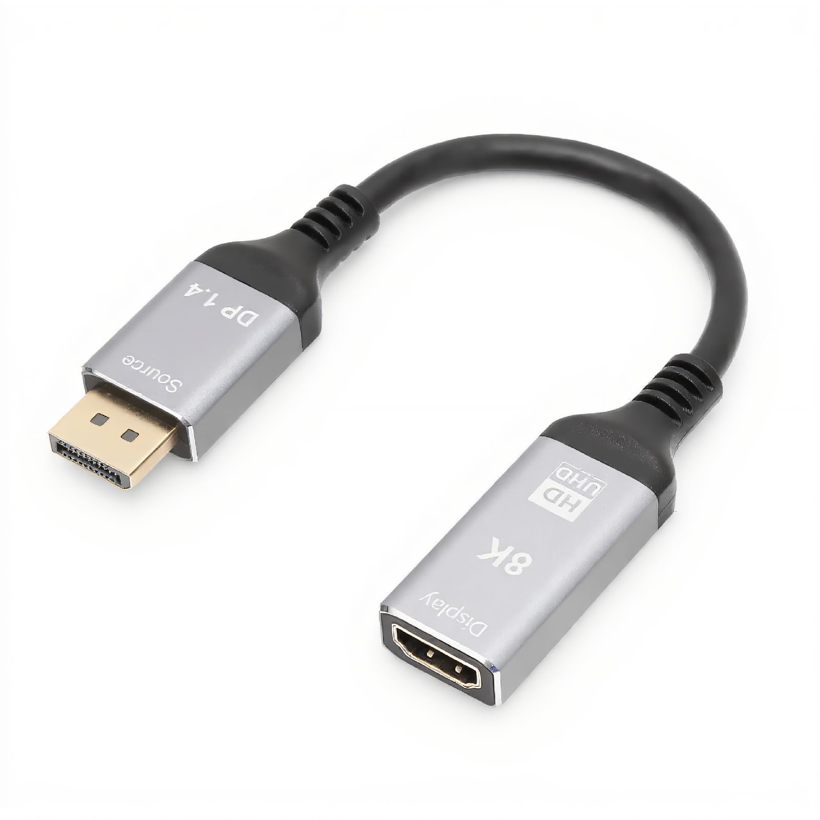 Cavo DisplayPort a HDMI, Adattatore DP Maschio a HDMI Femmina per Laptop PC TV Proiettore, Supporto 8K 60Hz 4K 120Hz 2K 144Hz HDR 3D