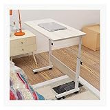Qgg Verstellbarer Laptop-Ständer mit Rollen, mobiler Laptop-Schreibtisch/Einkaufswagen/Ständer mit verstellbarer Tischplatte und Computertisch (Farbe: 80 x 40 cm) Ahorn Sakura