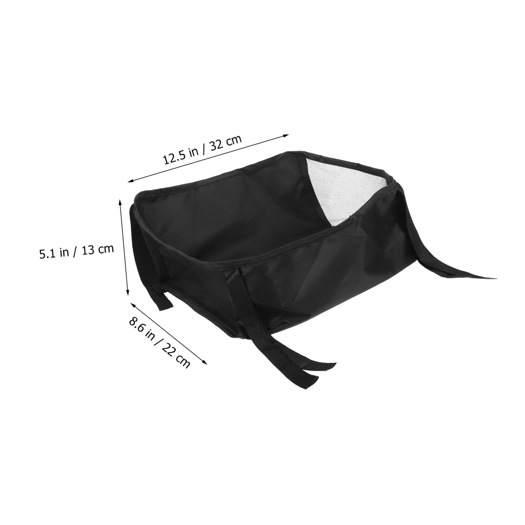 Cesto Portaoggetti per Passeggino Nero Oxford Resistente e Sicuro, Organizer di Fondo per Passeggini da Viaggio e Outdoor per Neogenitori