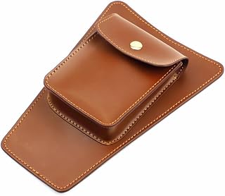 AugustknowU Bolsa para depósito de accesorios de motocicleta, piel sintética a prueba de arañazos para protección (marrón)