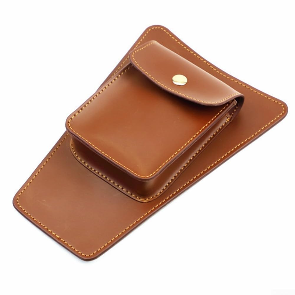 Sacoche de réservoir de moto en cuir PU anti-rayures pour protection (marron)