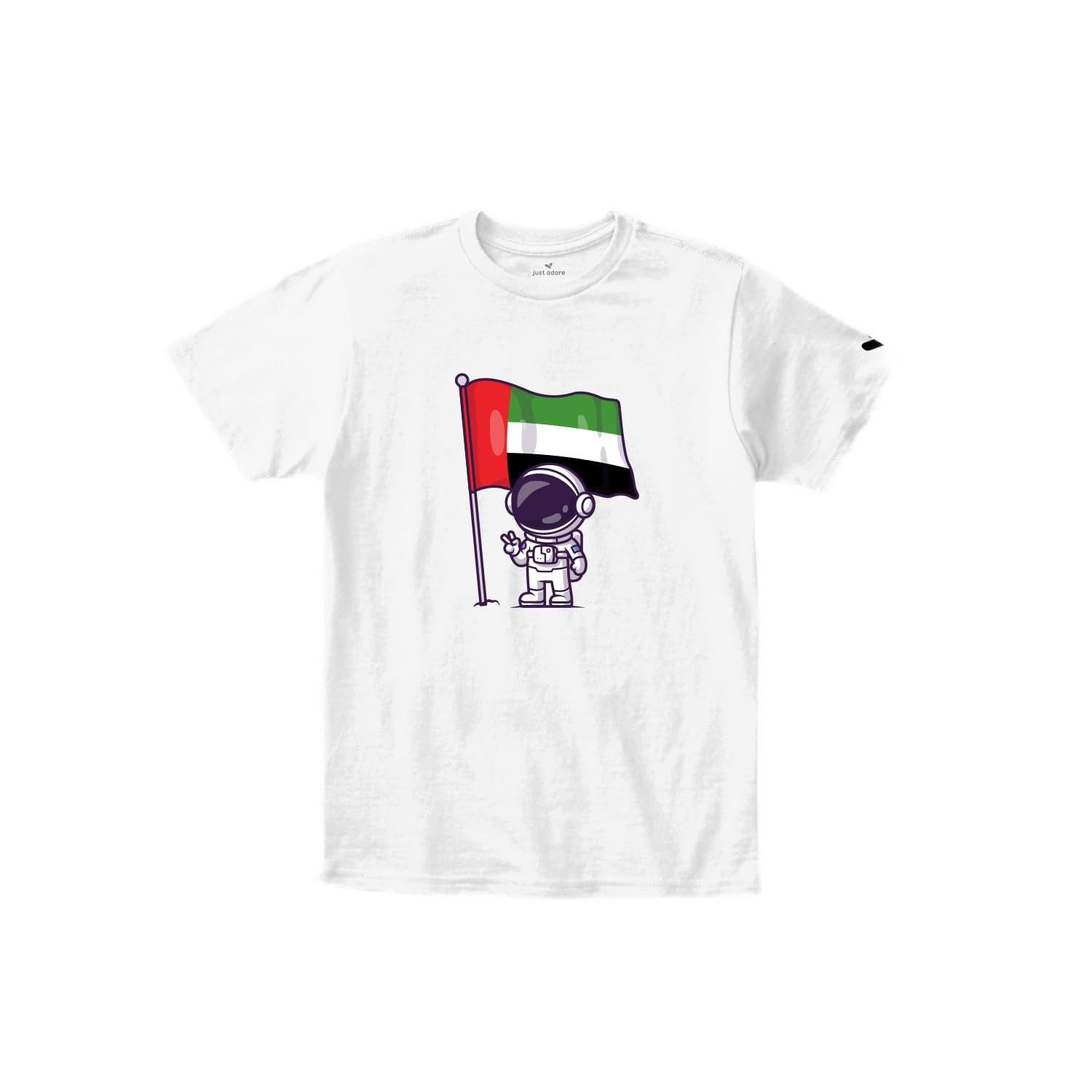Just AdoreUAE Space Astronaut Kids T-shirt, UAE Space Astronaut for kids, UAE Space Astronaut printed tshirt