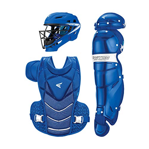 Easton | JEN SCHRO THE VERY BEST Fastpitch Softball Catcher's Equipment | Box Set | NOCSAE Certified | Large | Royal