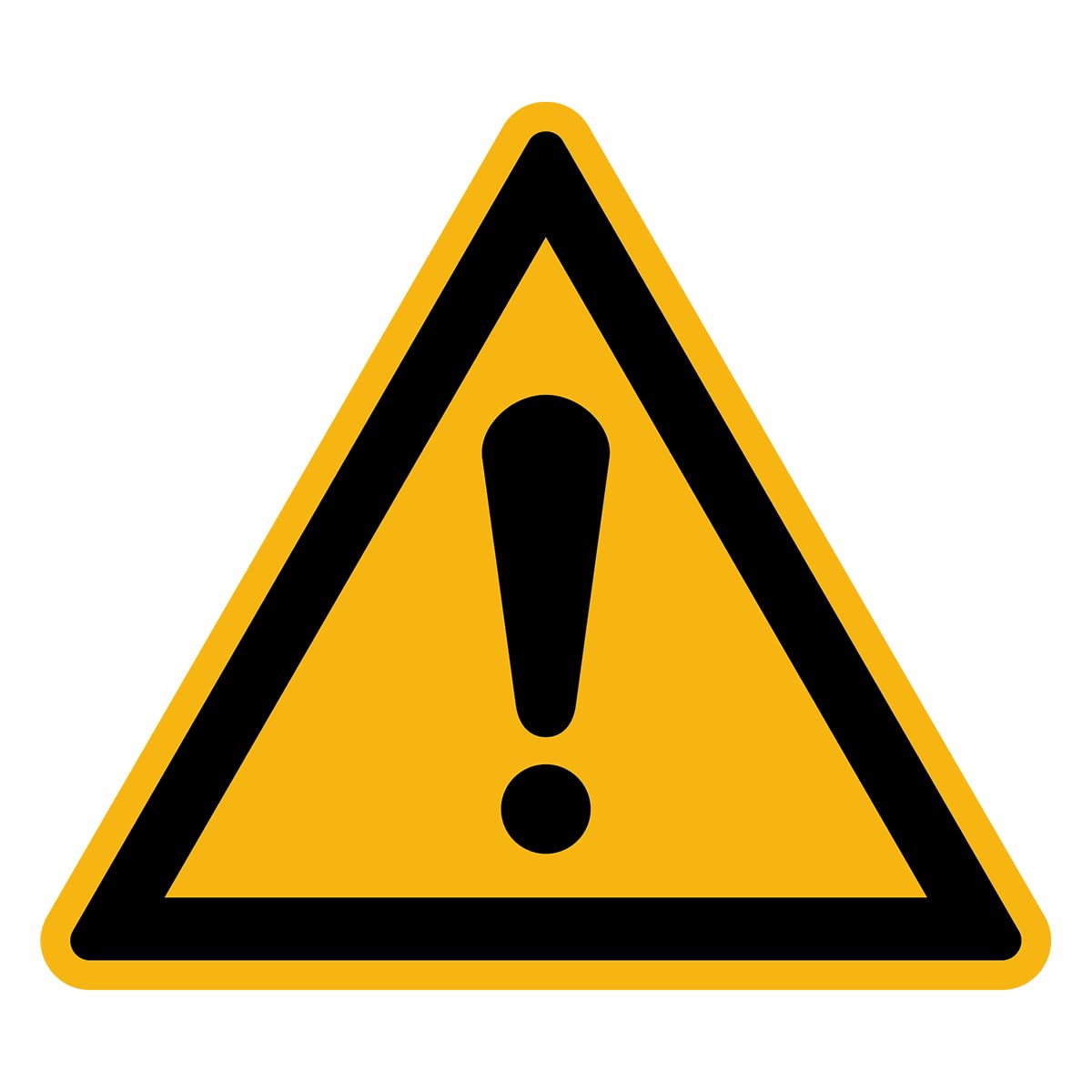 Sticker Danger Warning NF ISO 7010 - Laminated Triangular Signage Adhesive Sticker Water and UV Resistant - General Sign - 60x60 cm