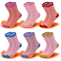 ZERULETS Boys Girls Thick Socks Boys Winter Hiking Warm Socks Toddler Boys Heavy Cosy Boot Cabin Thermal Crew Socks 6 Pairs for 3-14 Years