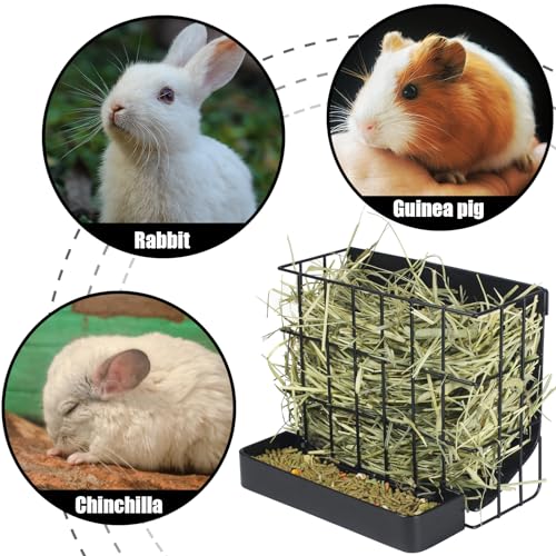 image for CAIQINLI Rabbit Hay Feeder Guinea Pig Hay Holder with Hook Heavy-Duty 