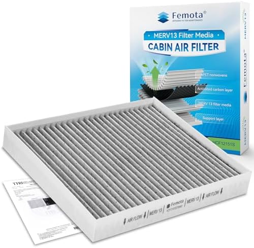 Amazon.com: Femota Certified MERV 13 Cabin Air Filter with Activated ...