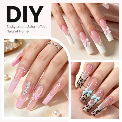Image of MelodySusie Half Cover Long Square X Nail Tips - 288Pcs 12 Sizes