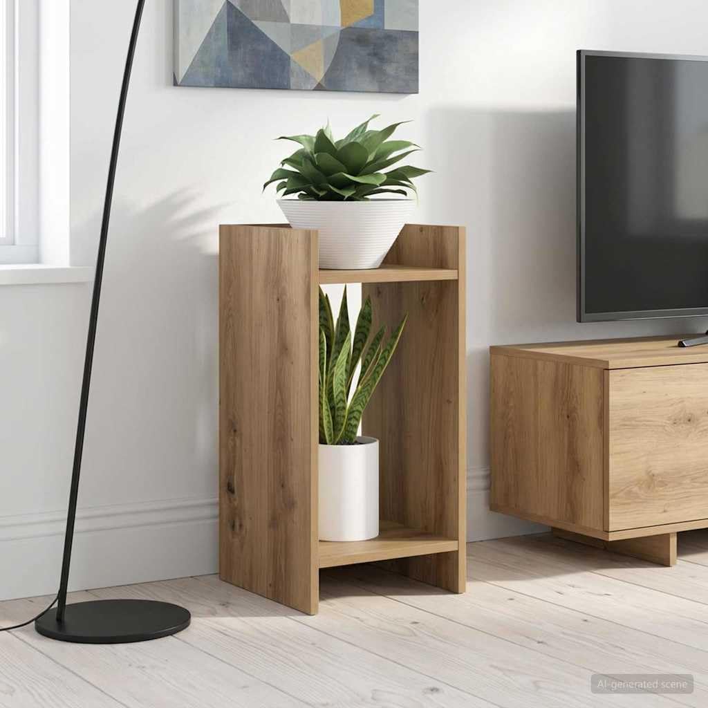 Supporto per piante, 2 pezzi, rovere Artisan, 30 x 30 x 60 cm | Materiale in legno, struttura del telaio aperto, salvaspazio, facile da montare, per soggiorno
