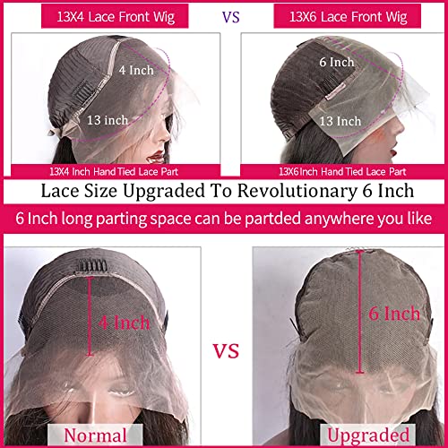 Amanda 13X6 Deep Wave Lace Front Wigs Human Hair Pre Plucked 180% Density 26 Inch Hd Deep Wave Lace Frontal Human Hair Wigs For Women Deep Curly Lace Front Wig Human Hair With Baby Hair Natural Hairline #TOP4