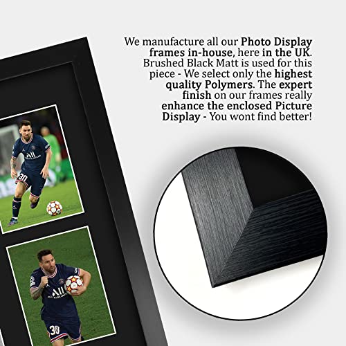 HWC Trading FR A3 Lionel Messi PSG Gifts gedrucktes signiertes Autogrammbild für Fußballfans und Fans, A3, gerahmt
