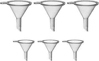Firefly Fuels Mini Funnel Set – 6-Pack Plastic Small Funnels for Filling Small Bottles, Oil Candles, Glitter, Sand Art, Beads, and Kitchen Use – 2 Sizes Included for Fine Powders, Liquids, and Crafts