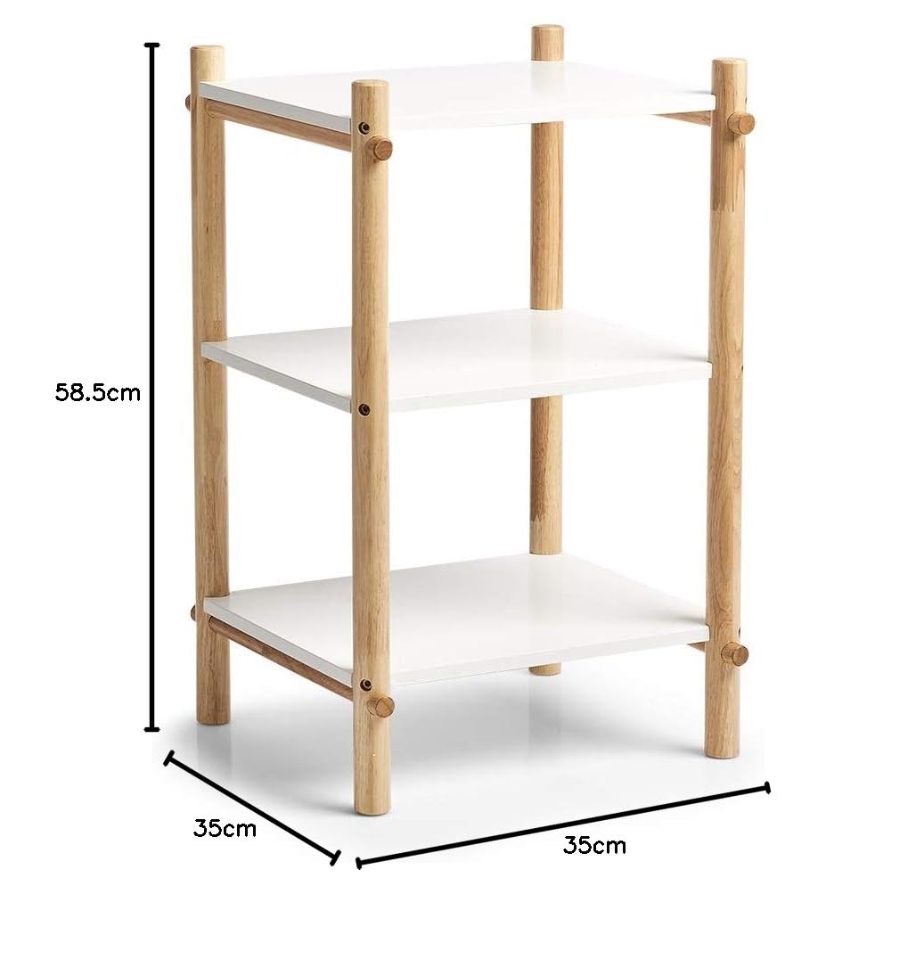 Zeller 13502 Kinder-Regal, MDF/Gummibaum, weiß