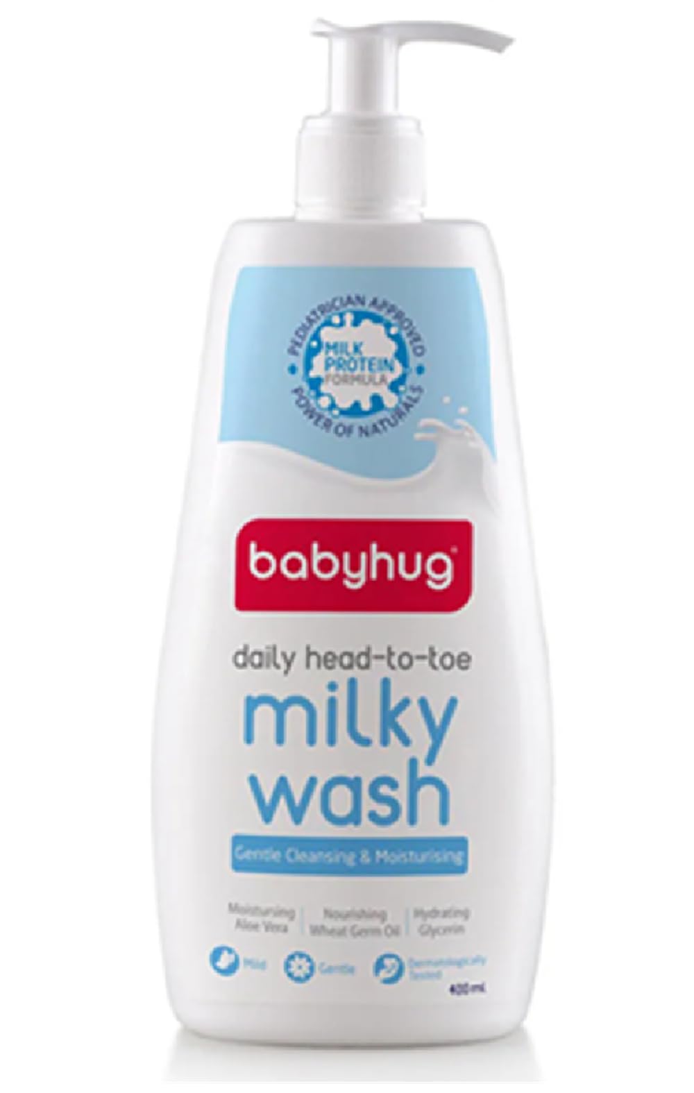 Babyhug Milk Protein Formula Daily Head To Toe Milky Wash No Tear Formula For Newborn Baby 2 In 1 Shampoo & Body Wash- 400 ml-image-27