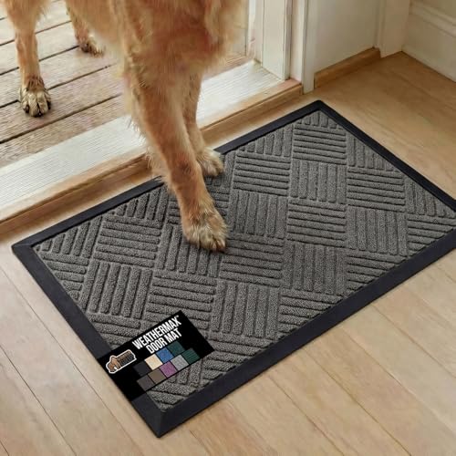 GORILLA GRIP 100% Waterproof All-Season WeatherMax Doormat...