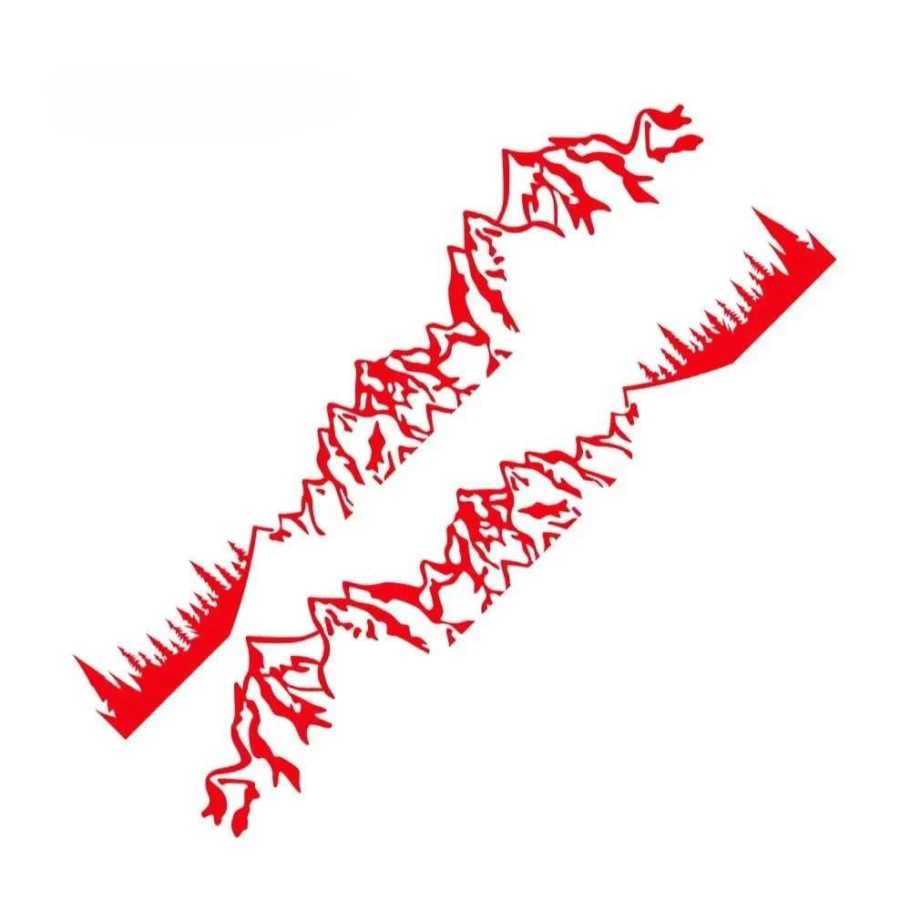 Car Stickers Motorhome Camper Van Vehicle Body Decoration(Red,1.8m)