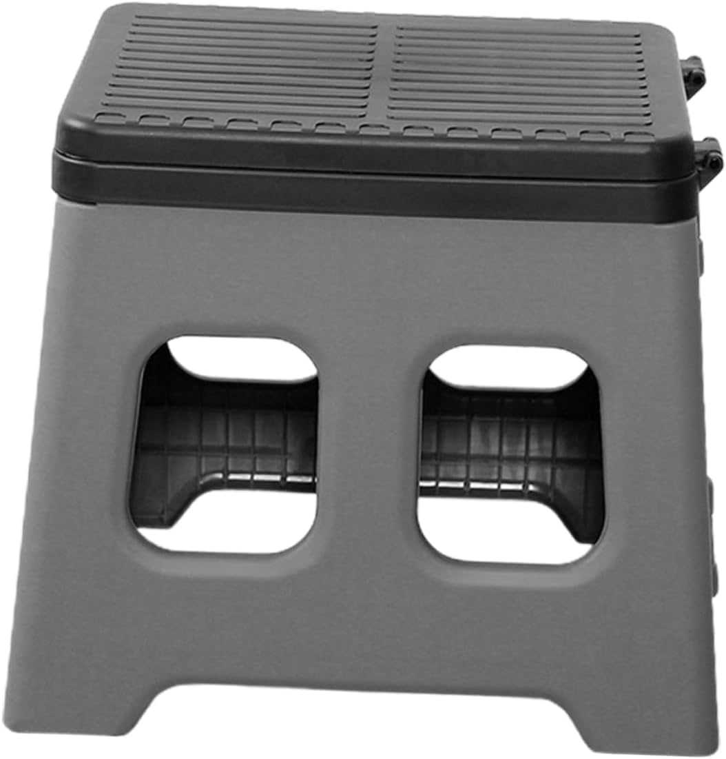 BESPORTBLE Portable Folding Toilet Made of PP Material Compact Foldable Potty for Camping Car Travel Outdoor Use Multi-Functional as Stool and Dustbin Includes Plastic Bag for Cleanliness