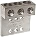 Morris Products 90862 Mechanical Lug, Three Conductors, Two and Four Hole Mount, Aluminum, 1000 AWG, 1000mcm - 500mcm Wire Range