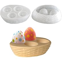 Egg Holder Tray Silicone Resin Mold, 4 Cups Eggs Rack Organizer Epoxy Mold, Easter Eggs Cup Holder Egg Display Stand, Home Decorations Bird's Nest