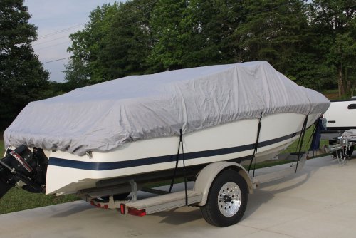 Vortex Heavy Duty Vhull Fish Ski Runabout Cover For 17 18 19' Boat, Best Available Cover Gray/Grey #TOP4