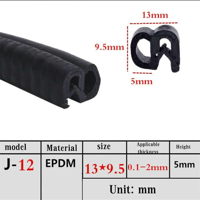 Bandes de protection en caoutchouc EPDM pour capot de voiture SUV 1 m personnalisables J13-1M